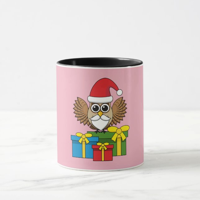 Mug Chouette du Père Noël avec présents (Centre)