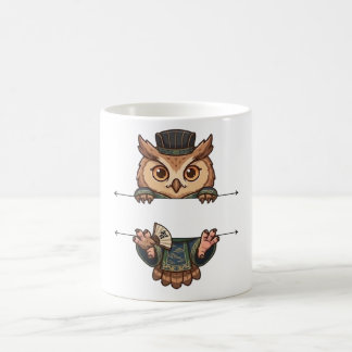 Mug Chouette érudite sage qui regarde