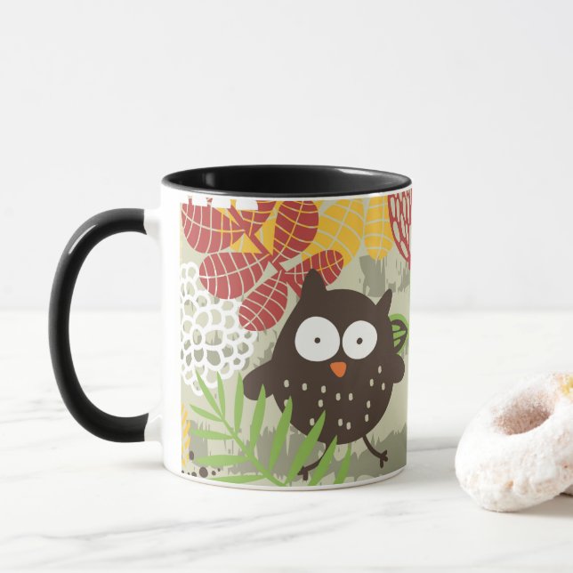 Mug Chouette Fantaisiste (Avec donut)