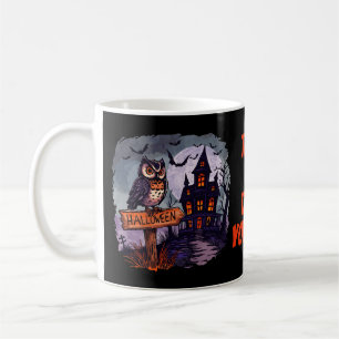 Mug Chouette hantée et maison Éffrayante - Halloween g