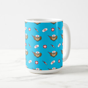 Mug Chouette infirmière mignonne avec dessin à la seri