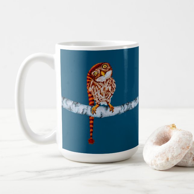 Mug Chouette mûre dans la boue Casquette de stockage K (Avec donut)