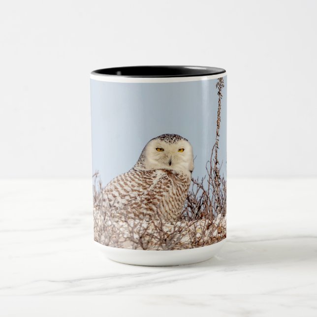 Mug Chouette neige assise sur la plage (Centre)