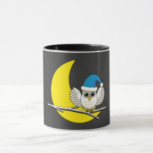 Mug Chouette neigeuse dans une nouvelle nuit d'hiver s