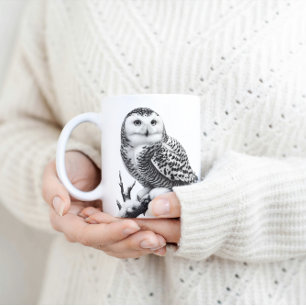 Mug Chouette neigeuse majestueuse perchée