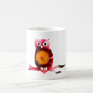 Mug Chouette, Oiseau de Chouette Boug d'Art Floral
