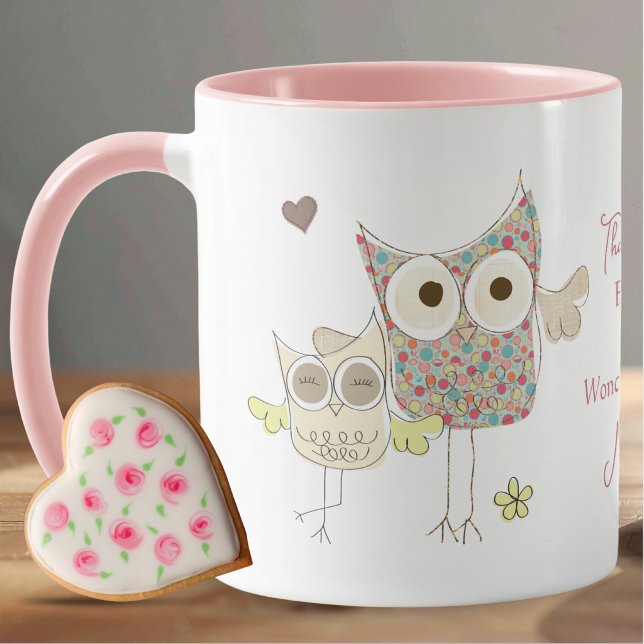 Mug Chouette Personnalisé pour Enseignant (Créateur téléchargé)