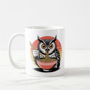 Mug Chouette Ramen japonais Ukiyo-e Vintage