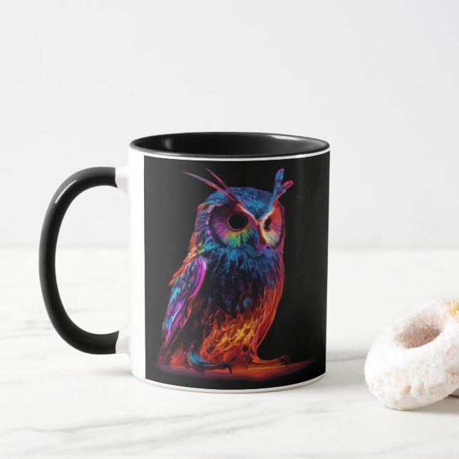 Mug Chouette rayonnante (Avec donut)