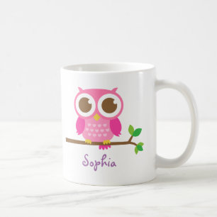 Mug Chouette Rose Féminine Mignonne Pour Filles