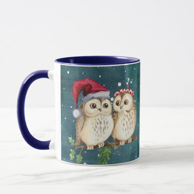 Mug chouette sage Noël faune chapeau casquette de père (Gauche)