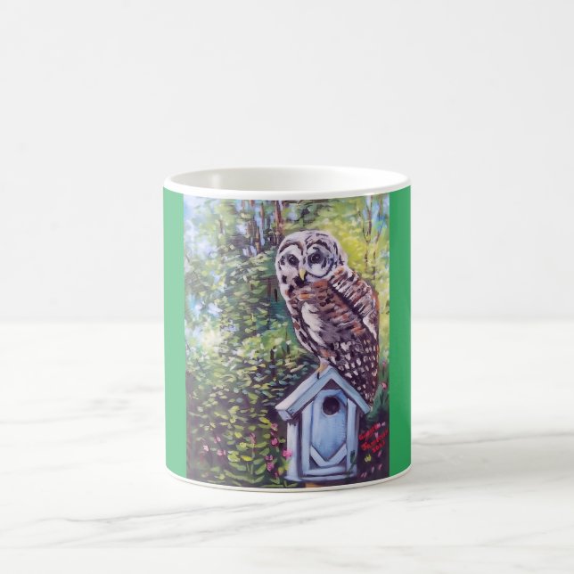 Mug Chouette sur la boue d'oiseaux (Centre)