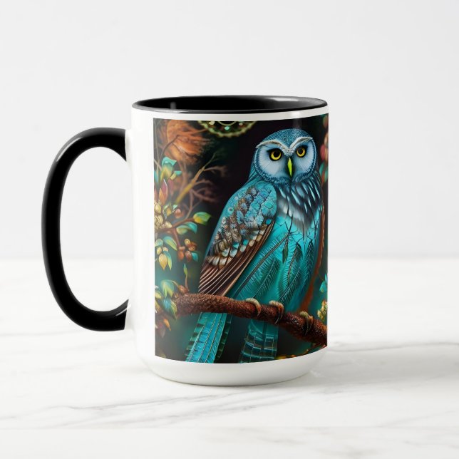Mug Chouette turquoise (Gauche)