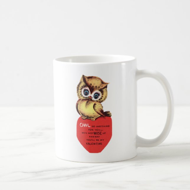 Mug Chouette vintage Valentine (Droite)