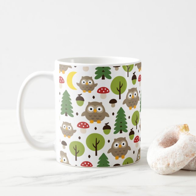 Mug Chouettes Dans La Forêt (Avec donut)