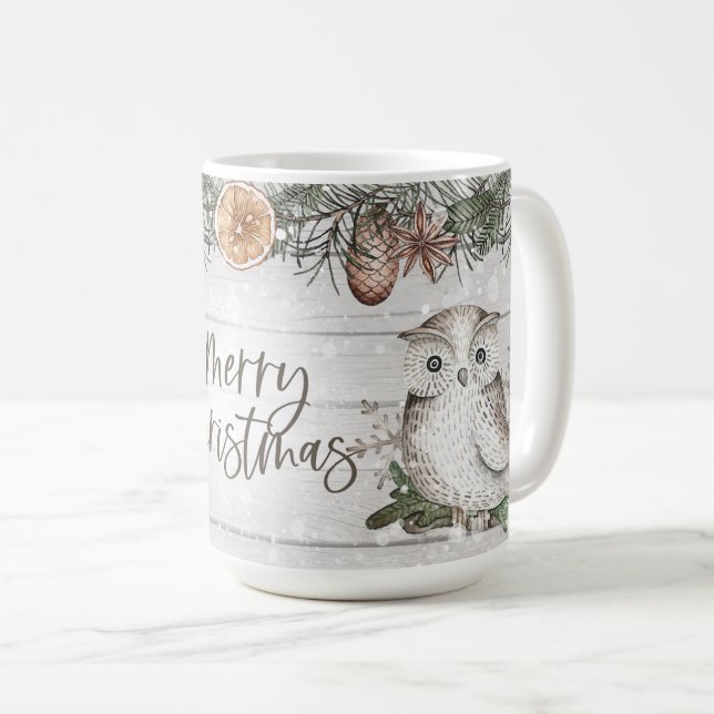 Mug Chouettes de bois à lunettes (Devant droit)
