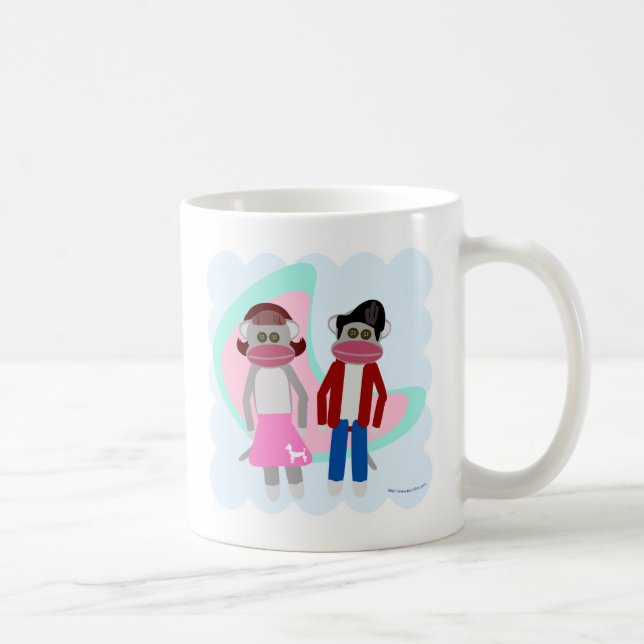 Mug Chouettes Singes Chaussettes Sock Hop Art Cartoon  (Droite)
