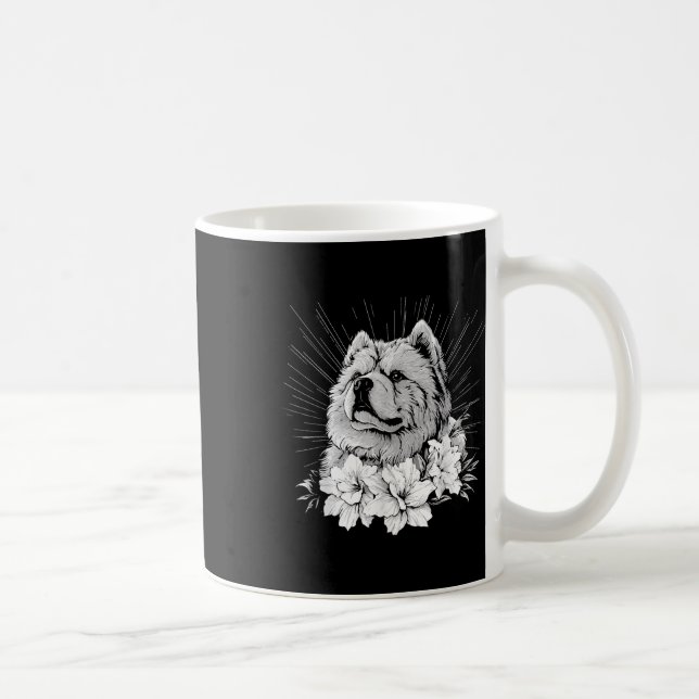 Mug Chow Chow Amoureux des chiens Style rétro tatouage (Droite)