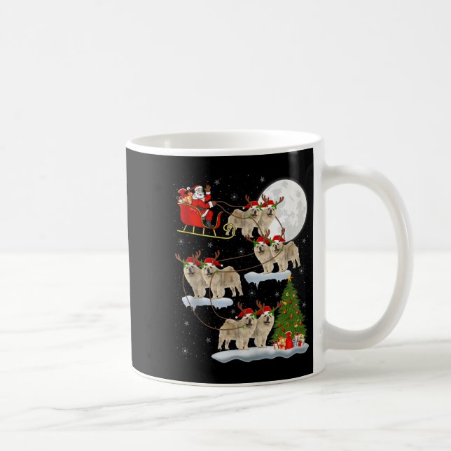 Mug Chow Chow Dog Santa Sleigh Flying Funny Magical Ch (Droite)