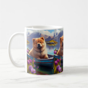 Mug Chow Chow sur une pagaie : Une aventure panoramiqu