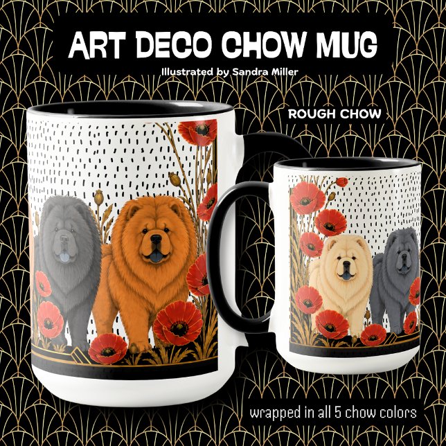 Mug CHOWS ART DÉCO brut  (Créateur téléchargé)