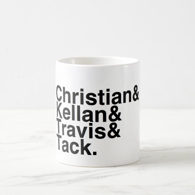 Mug Chrétien d'ami de livre, Kellan, Travis, pointe (Centre)