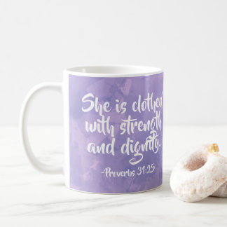 Mug Chrétien de bible des proverbes 31 de force et de