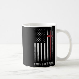 Mug Chrétien Drapeau Américain Usa Foi Chrétienne Sur