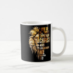 Mug Chrétien Je peux faire toutes choses par le lion d