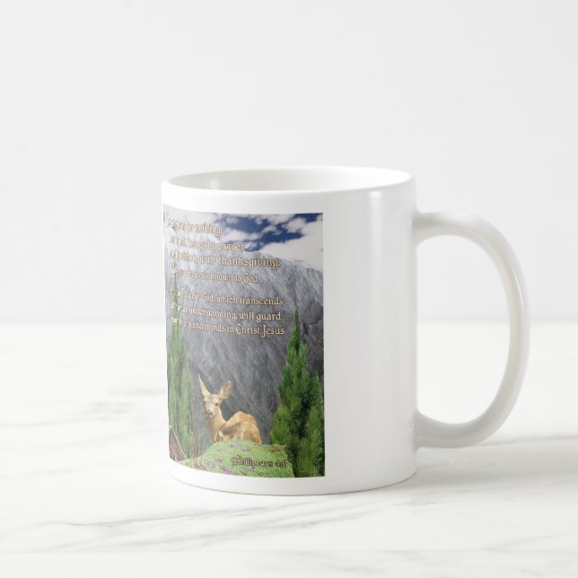 Mug chrétien Philippiens 4:6 (Droite)