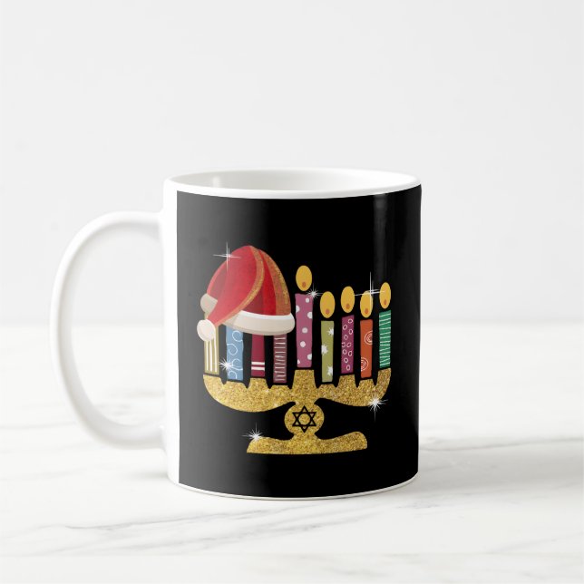Mug Chrismukkah Hannukah Père Noël (Gauche)