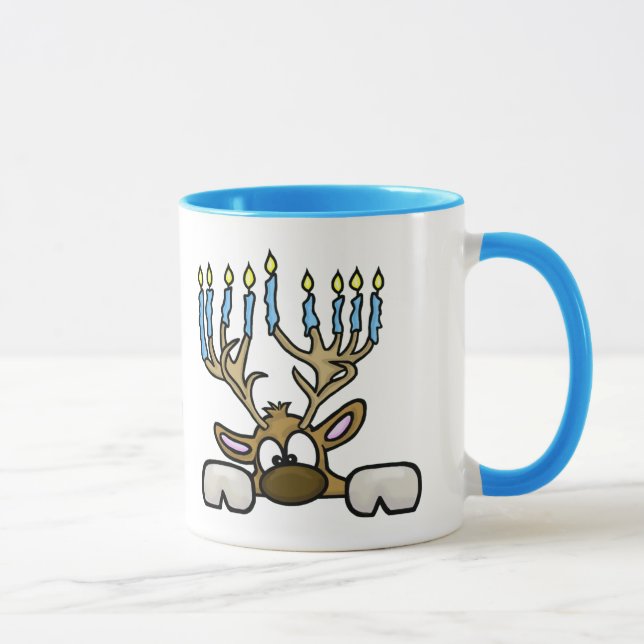 Mug Chrismukkah Renne aux bois de la ménorah (Droite)