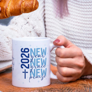 Mug Christian 2026 New Year Custom Scripture Cross