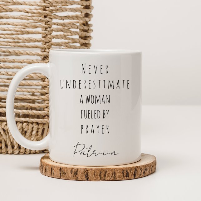 Mug Christian Alimenté Par Prière Nom Personnalisé Noi (Créateur téléchargé)