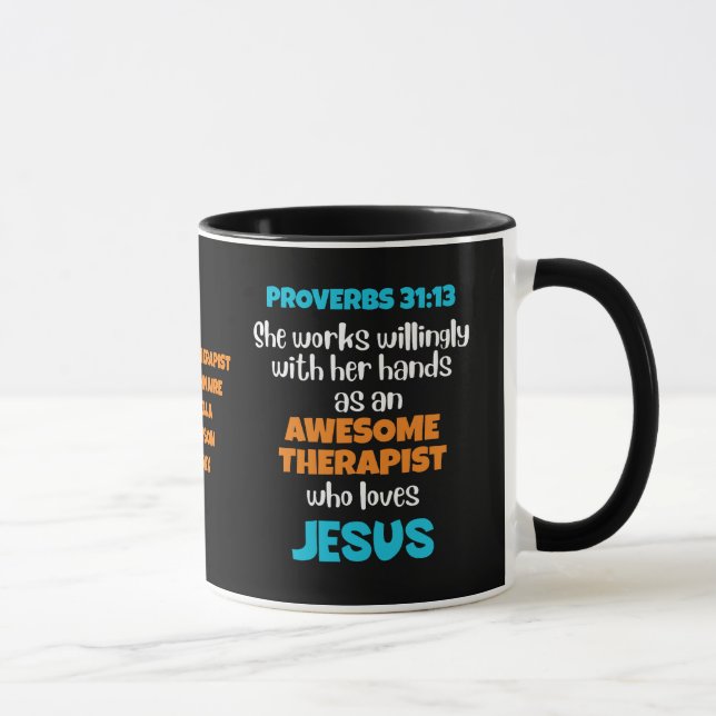 Mug Christian AWESOME THÉRAPIST Proverbes 31 (Droite)