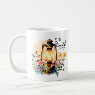 Mug Christian Be the Light Floral Lamp Matthew 5 : 14