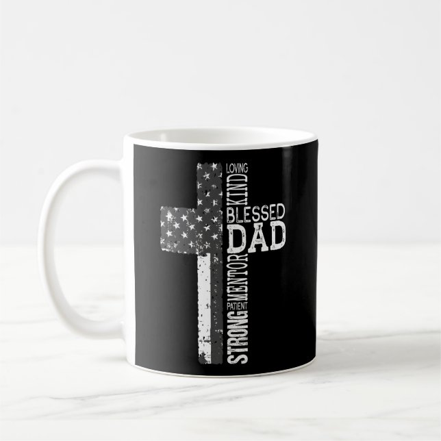 Mug Christian Béni Papa Américain Drapeau Drapeau Reli (Gauche)