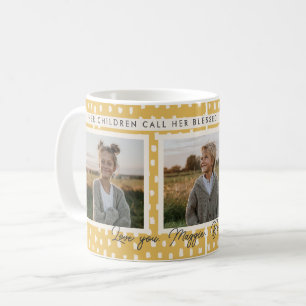 Mug Christian Blessé Maman Photo Keepsaké Verse Jaune
