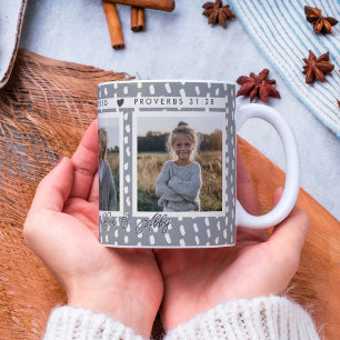 Mug Christian Blessed Mom Photo Collage Noms de conser
