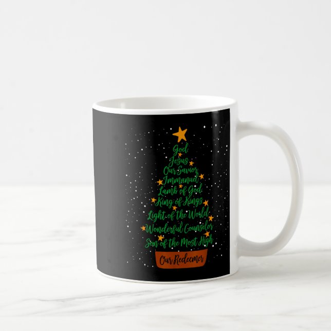 Mug Christian Christmas Jesus Bible Names Xmas Tree Sh (Droite)