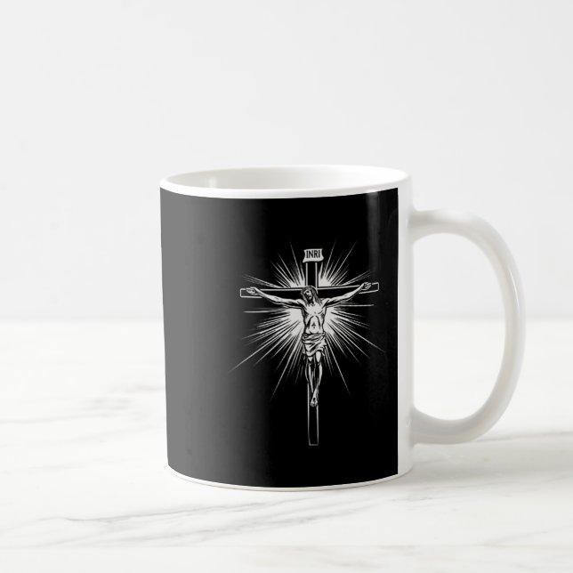 Mug Christian Cross Jesus Christ Men Women Christians  (Droite)