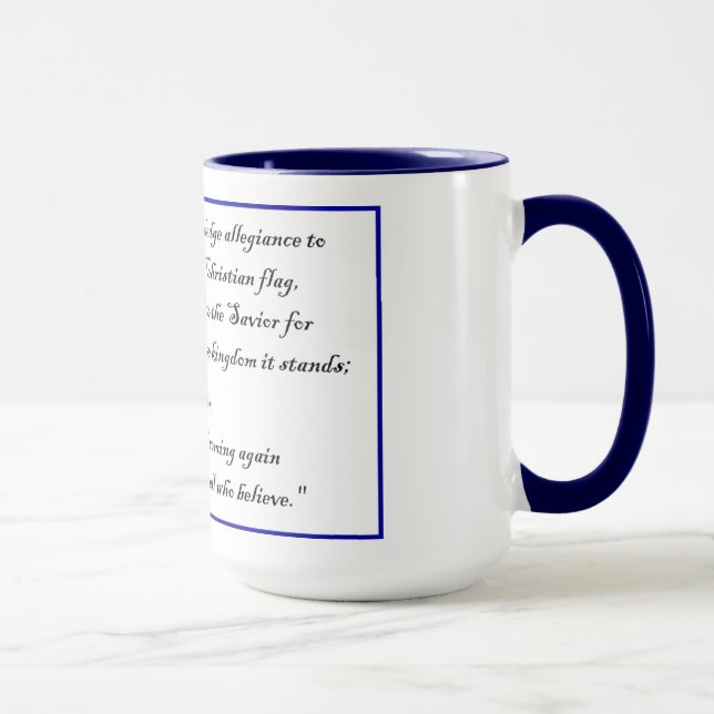 Mug Christian Fkag et Promesse au drapeau chrétien (Droite)