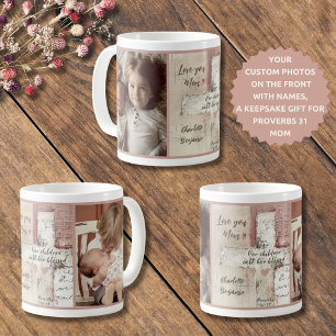 Mug Christian Mom Photo Collage Nom Proverbes 31:28