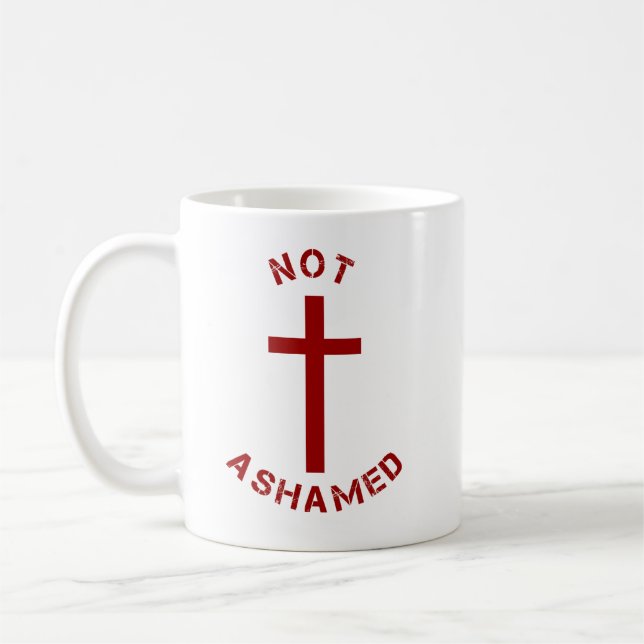 Mug Christian Not Honamed Croix Rouge et la Bible Vers (Gauche)