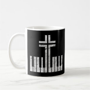 Mug Christian Piano Cross Keyboard Pianiste God Jesus