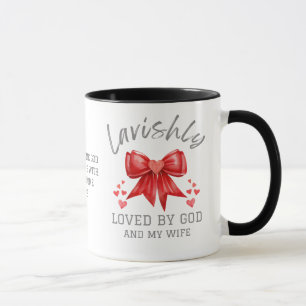 Mug Christian Valentine AIMAIT AVEC EXCÈS LE NŒUD COQU