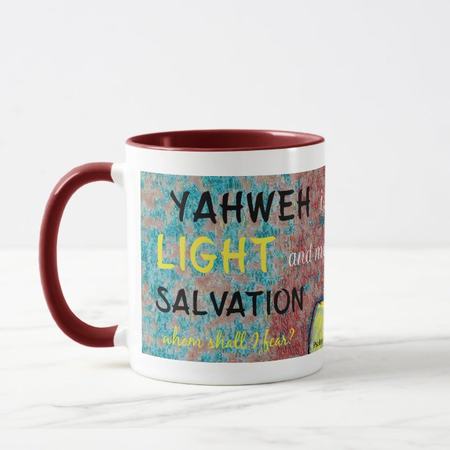 Mug Christian Yahweh est ma Lumière et mon Salut (Gauche)