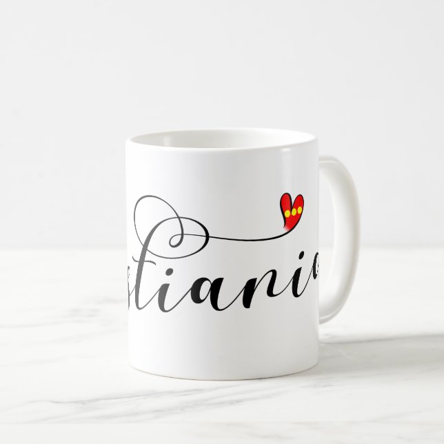 Mug Christiania Drapeau Coeur, Fristaden Christiania (Devant droit)