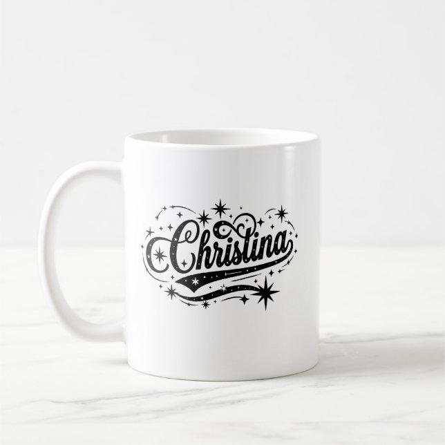 Mug Christina nom de famille (Gauche)
