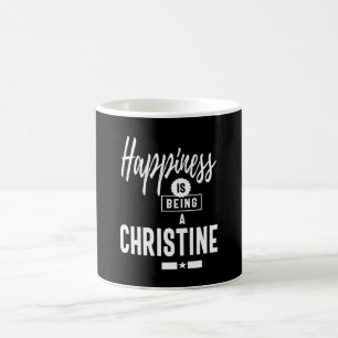 Mug Christine Nom personnalisé Cadeau Anniversaire